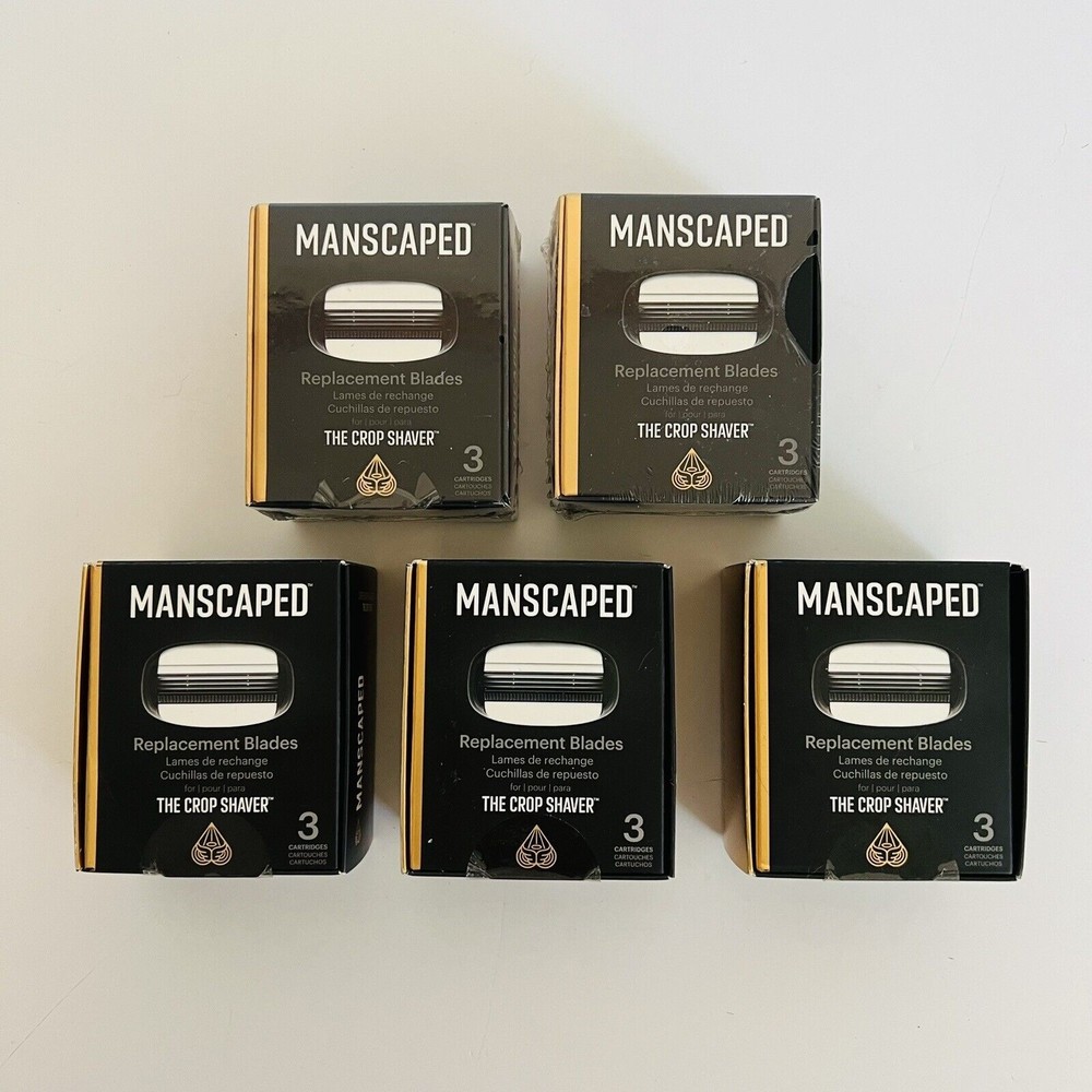 Manscaped The Crop Shaver Replacement Blades 3 Pack Lot of 5 (15 Total) New